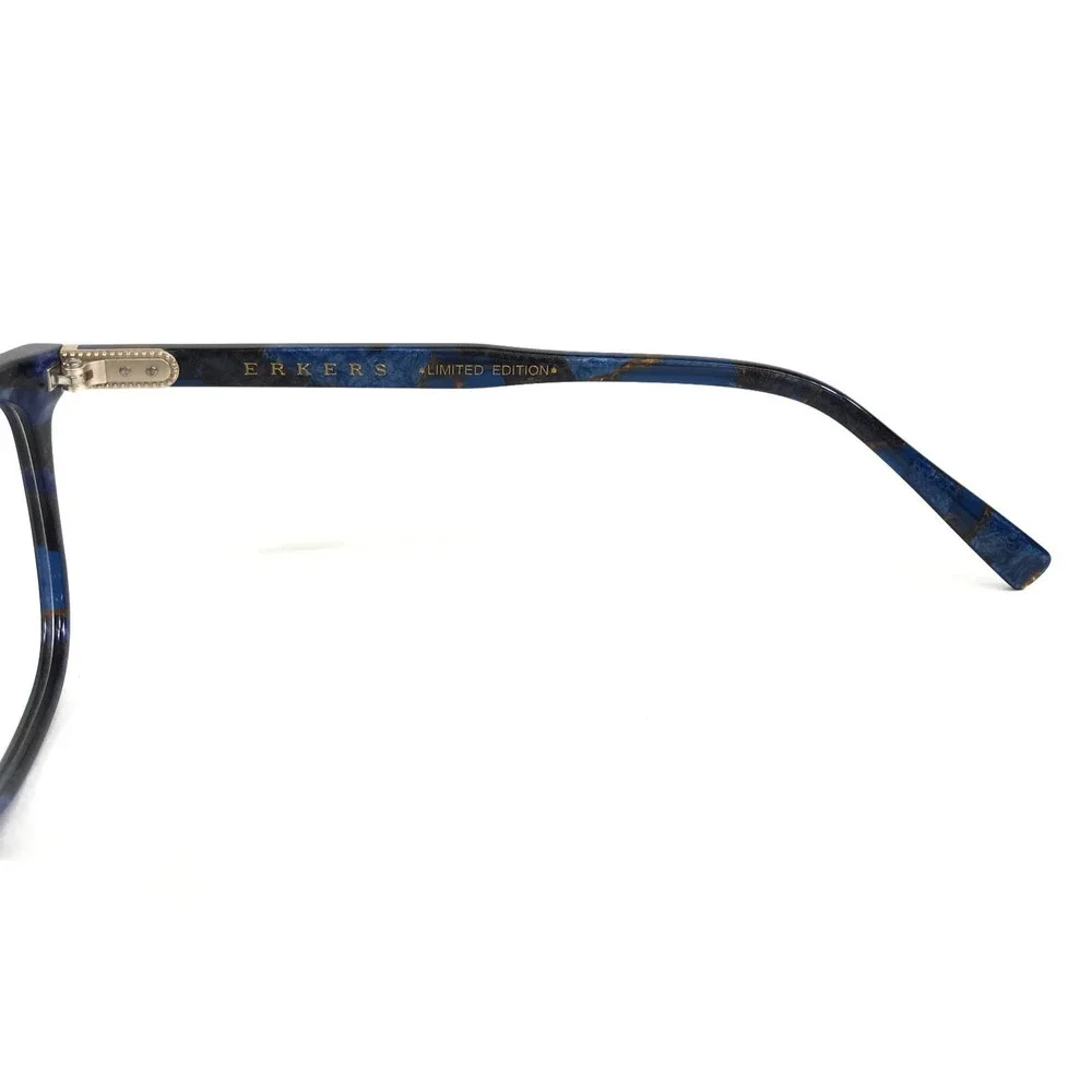 Erkers Eyeglasses Frames CLAYTON Polar Ice Blue Marble Cat Eye 53-18-145